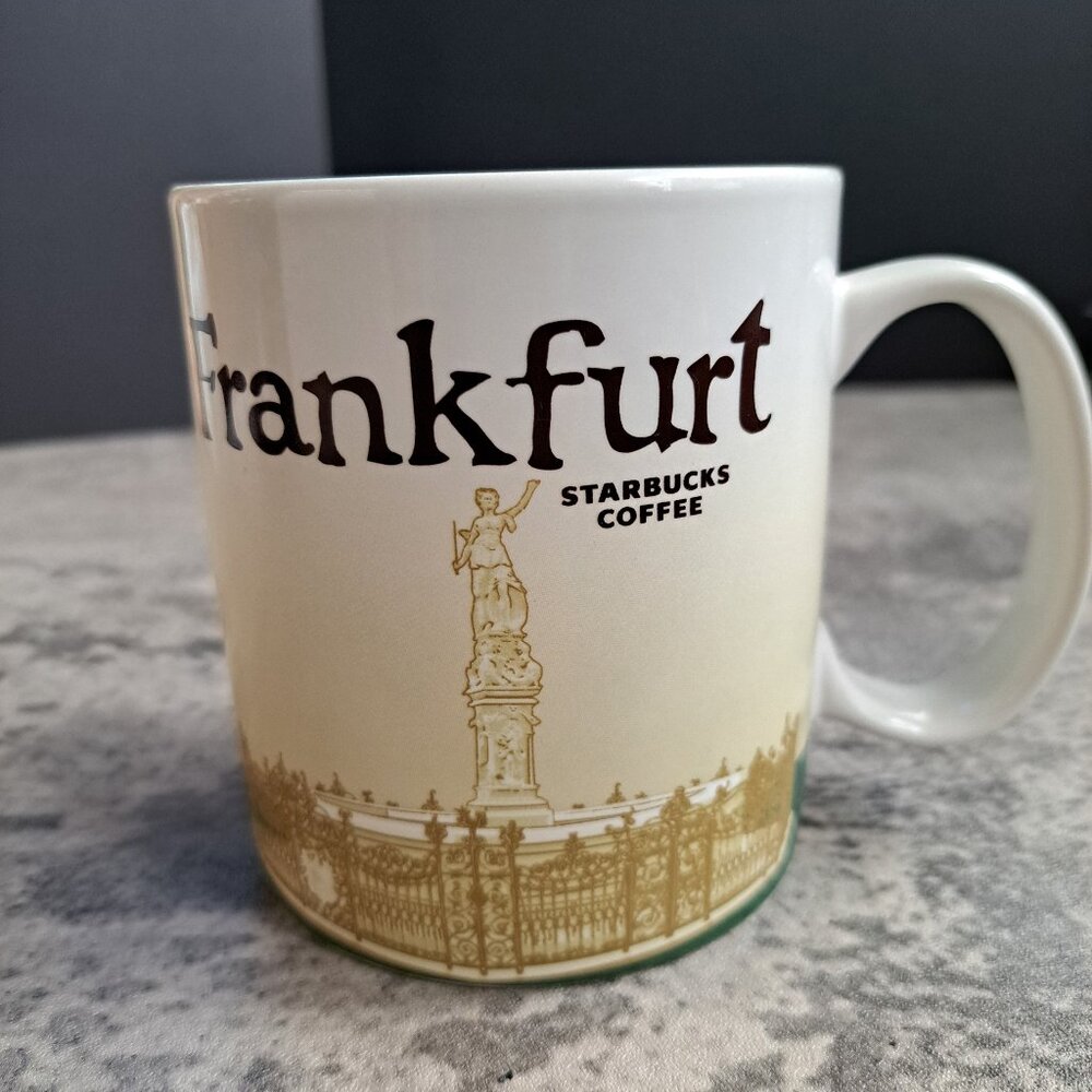 Rare Starbucks Coffee Mug Cup Global Icon  Series, Frankfurt, 16 oz